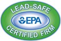 EPA Lead-Safe Certified Firm logo emphasizing Ohio State Waterproofing's commitment to safety and industry standards in waterproofing services.