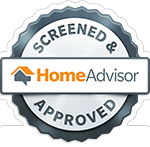 HomeAdvisor approved seal indicating Ohio State Waterproofing's credibility and industry recognition in waterproofing services.