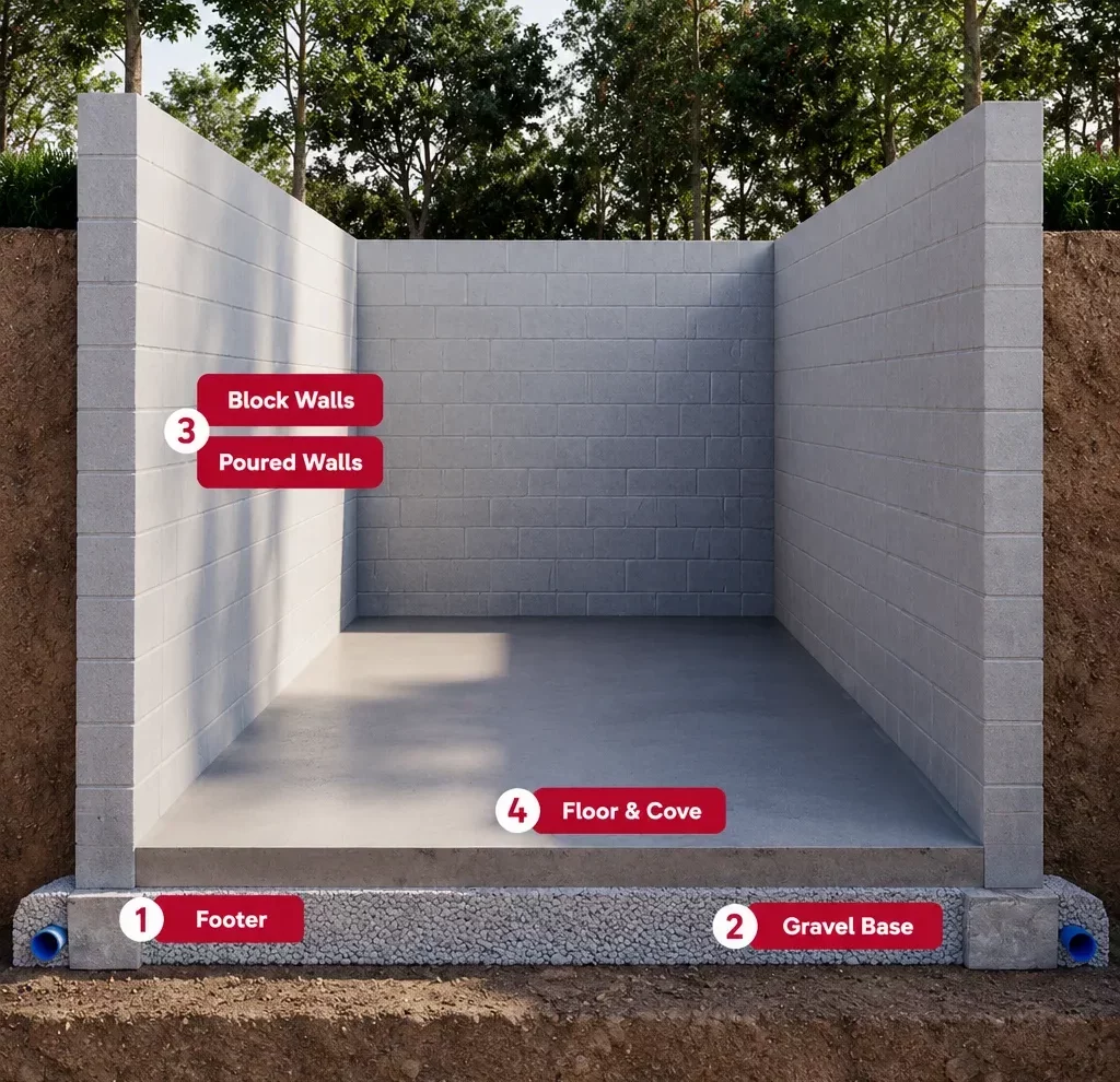how basement is built